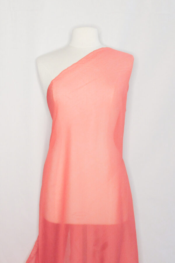 Melon Silk Crinkle Chiffon