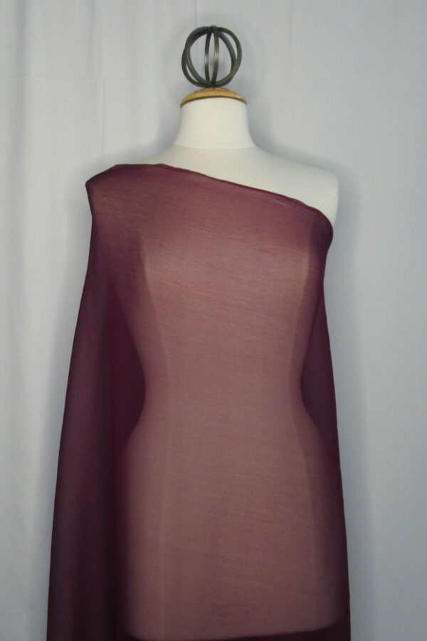 Maroon Silk Crinkle Chiffon