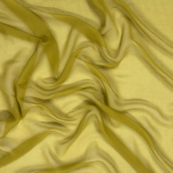 Chartreuse Silk Crinkle Chiffon