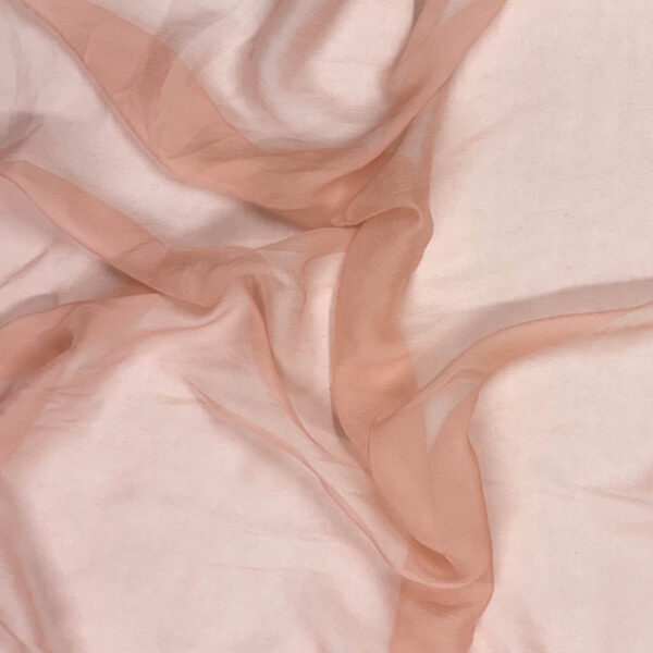 Light Pink Silk Crinkle Chiffon