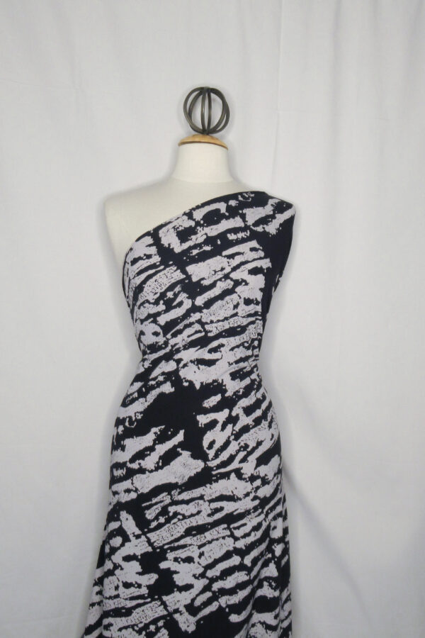 Black & White Abstract Bones 4-Way Stretch