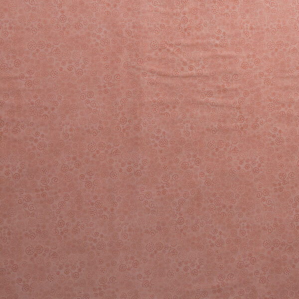 Coral Pink Dotted Swirl Printed Cotton