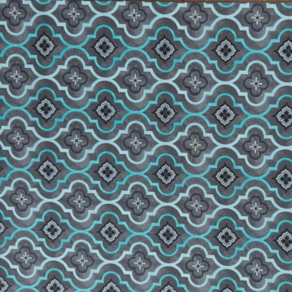 Medium Gray Mosaic Printed Cotton