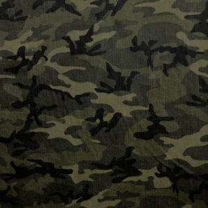 Army Green Camouflage Stretch Twill