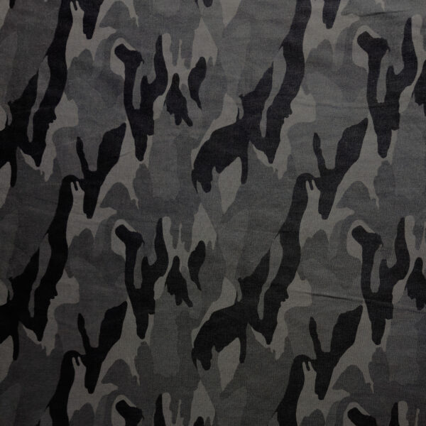 Medium Gray Camouflage Cotton Twill