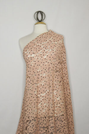 Dusty Pink Floral Lace with Navy Polka Dots