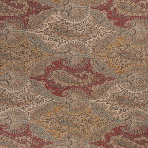 Regal Paisley Print on Linen