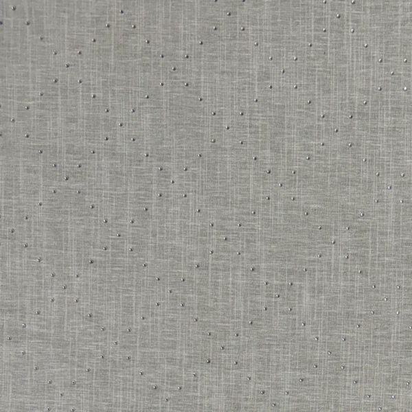 Gray linen with Affixed Domed Beads