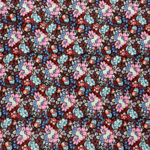 Blacklight Floral Design Printed Cotton