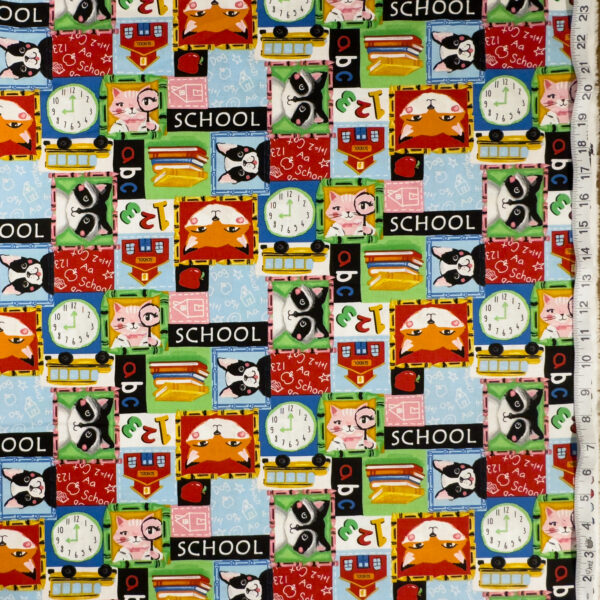 Nostalgic School Days Printed Cotton