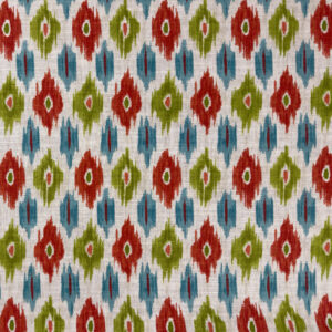 Multicolor Printed Ikat on Canvas