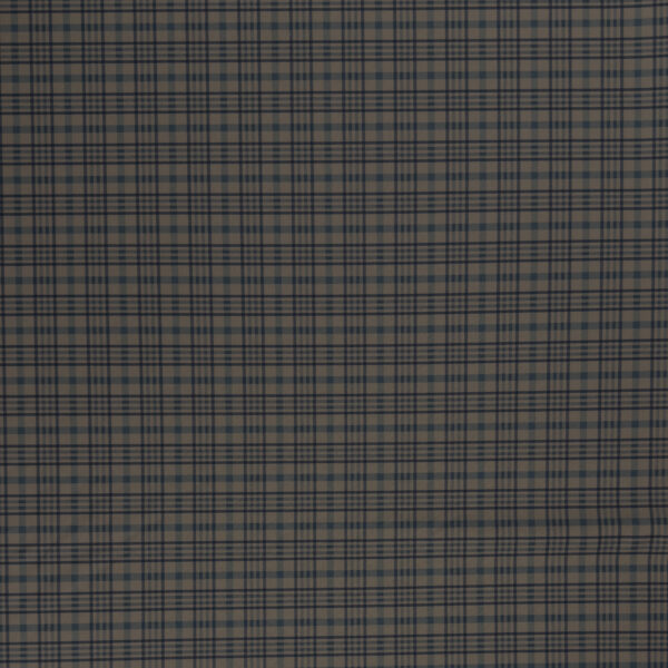 Navy Plaid Water Resistant Fabric