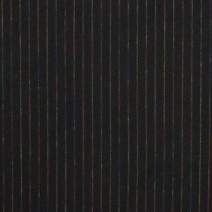 Black Rainbow Stripe Wool Coating