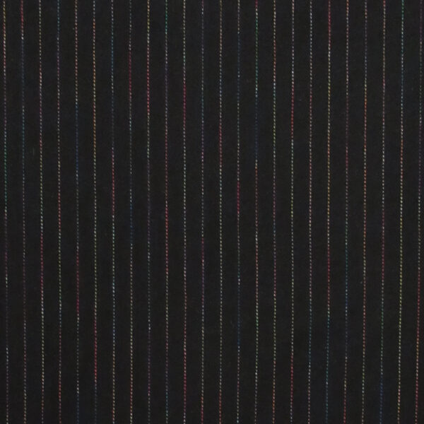 Black Rainbow Stripe Wool Coating