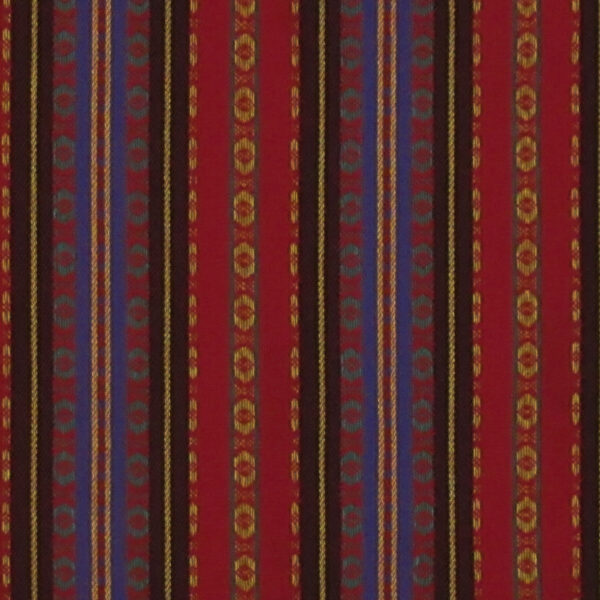 Red Tribal Stripe Jacquard Wool Blend