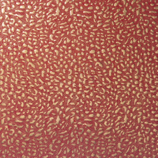 Red and Gold Animal Print 4-Way Stretch Poly