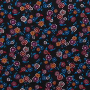 Studio RK by Robert Kaufman London Calling Black Floral Cotton Lawn