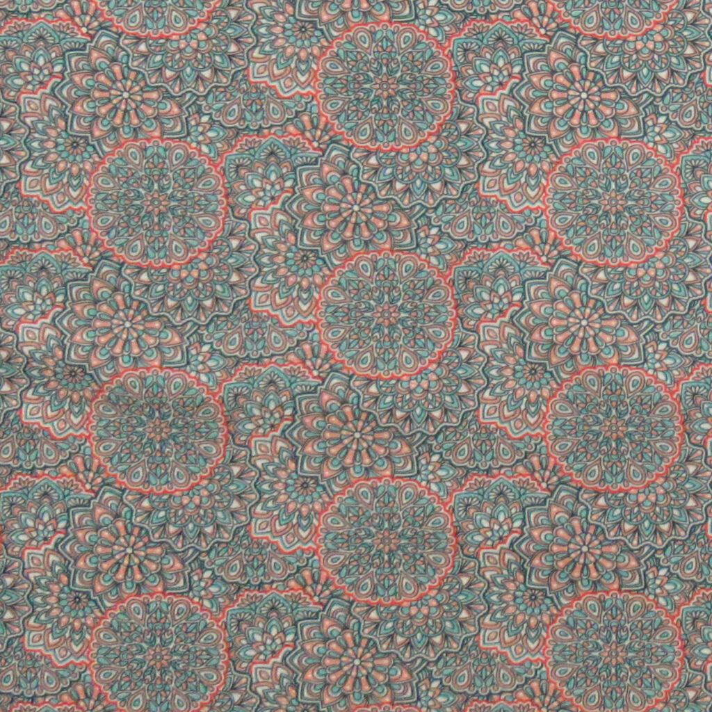 Studio RK by Robert Kaufman London Calling Ocean Floral Medallions Cotton Lawn