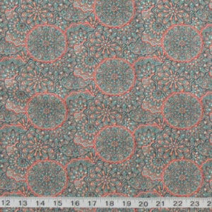 Studio RK by Robert Kaufman London Calling Ocean Floral Medallions Cotton Lawn