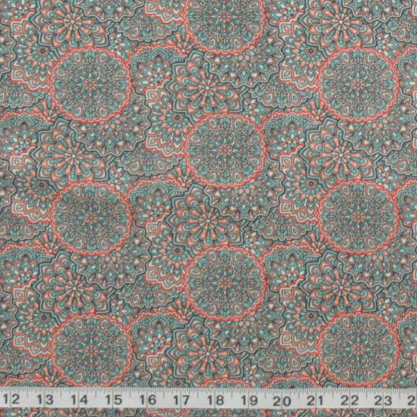 Studio RK by Robert Kaufman London Calling Ocean Floral Medallions Cotton Lawn