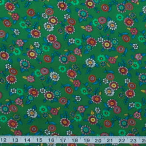 Studio RK by Robert Kaufman London Calling Green Floral Cotton Lawn