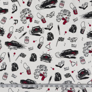Comic Book Stretch Cotton Twill