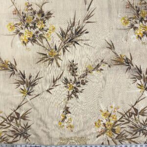 Vintage Cotton Shantung - Yellow Floral Bouquet