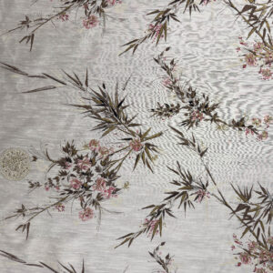 Vintage Cotton Shantung - Pink Floral Bouquet