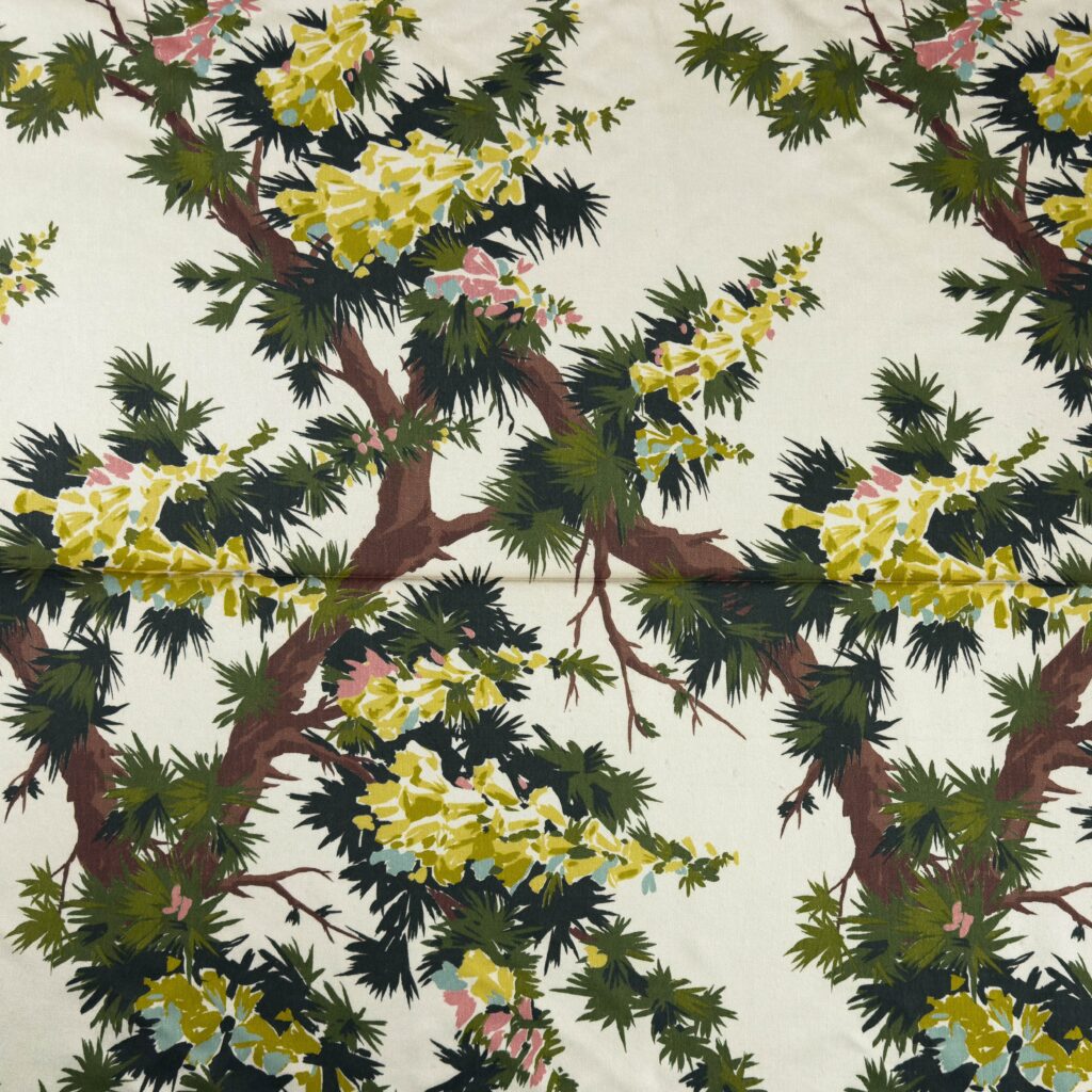 Vintage Cotton Shantung – Colorful Botanical