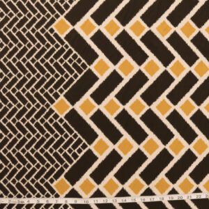Black and Yellow Geometric 4-Way Stretch